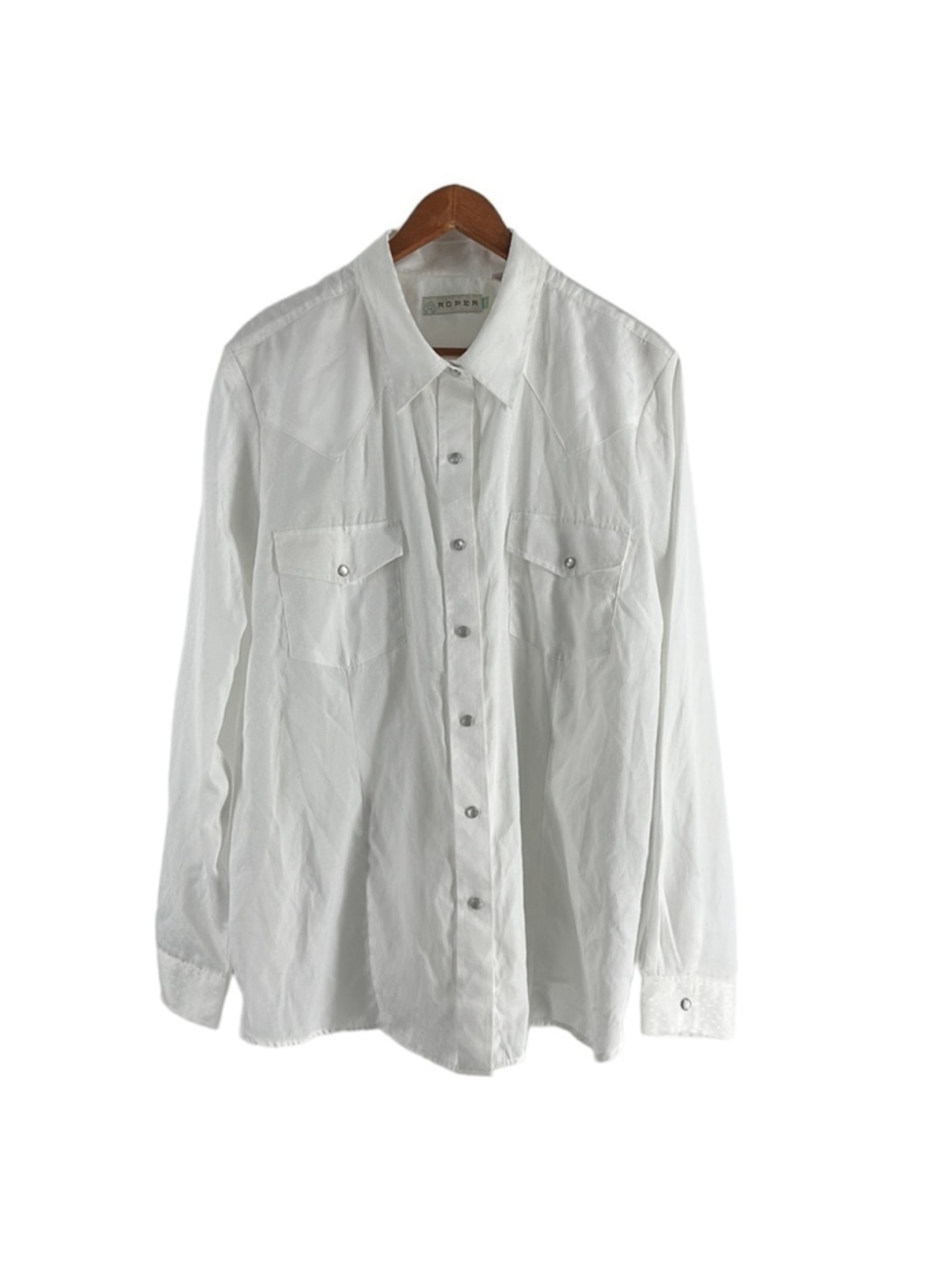 Roper pearl snap western shirt all over monotone print cowboy rodeo sz 2X